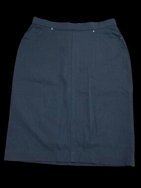 Black Pull On Pencil Skirt